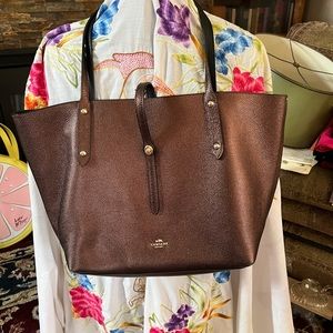 Coach tote and wallet set. Metallic bronze metallic and in EUC